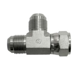 JIC Male x JIC Swivel Female x JIC Male Run Tee