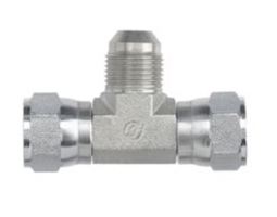 JIC Swivel Female x JIC Swivel Female x JIC Male Branch Tee