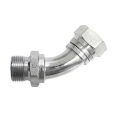 BSPP Male x BSPP Swivel Female 45 deg Swept Elbow
