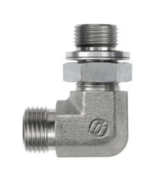 ORFS Male x BSPP Male 90 deg Adjustable Compact Elbow