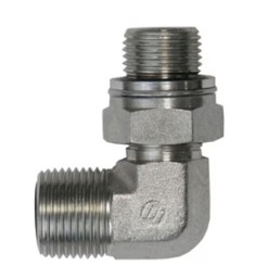 ORFS Male x Metric Male 90 deg Adjustable Compact Elbow
