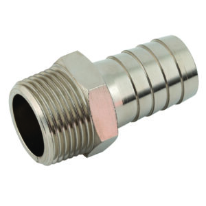 Male Hosetail BSPT - Nickel Plated