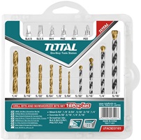 16 Piece Drill Bits & Screwdriver Bits Box Set